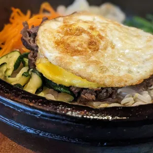 a bowl of food on a table