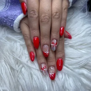 Christmas red nails