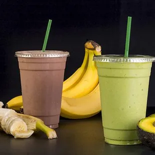 a variety of smoothies