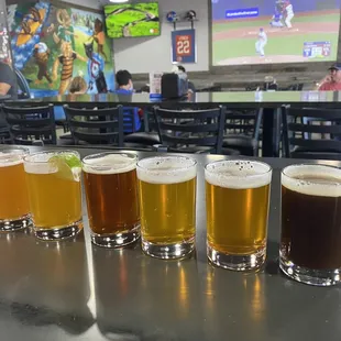 Taster flight of their 6 beers