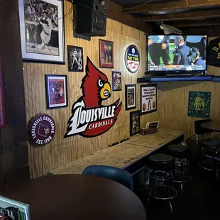 the interior of a sports bar
