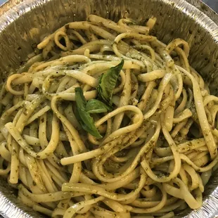 Specialty Pasta: Linguini Pesto (pictured To-Go)