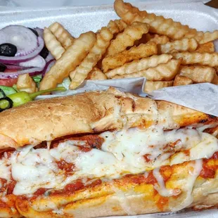 Meatball marinara sandwich combo (comes with drink)