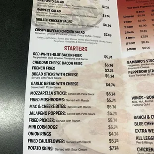 the menu