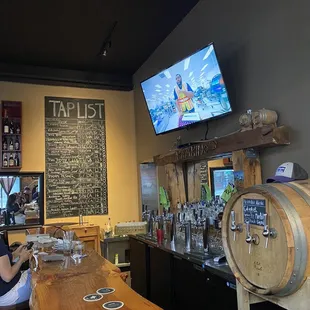 Bar with tap list