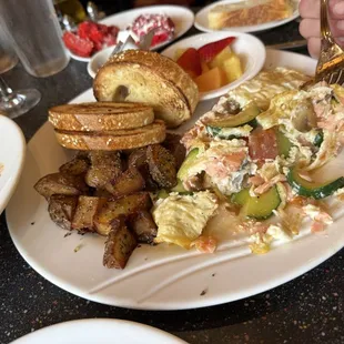 Veggie scramble brunch
