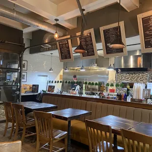a view of the dining area