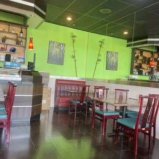 the interior of the restaurant