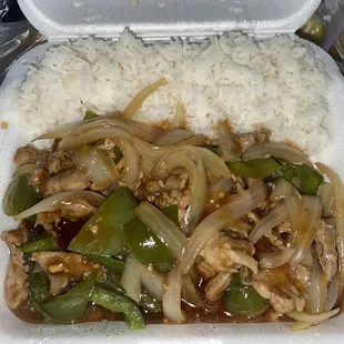 Pepper steak lunch