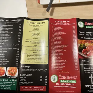 Grabbed a travel menu to take pictures