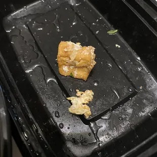 The manager wanted proof that the egg wasn't just tofu. Comparison incase anyone else needs to see the difference between egg and tofu.