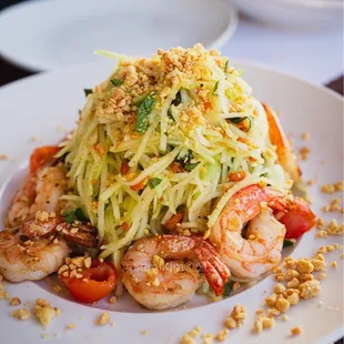 Papaya Salad with Shrimp. 4/5