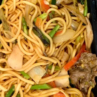 Beef garlic noodles