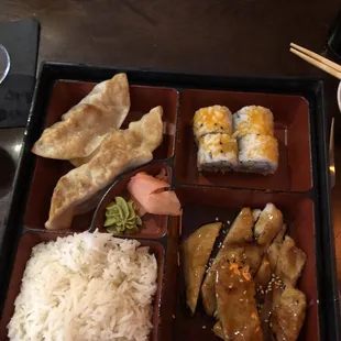 Bento with chicken teriyaki