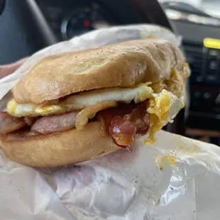 Bacon Egg and Cheese Breakfast Sandwich