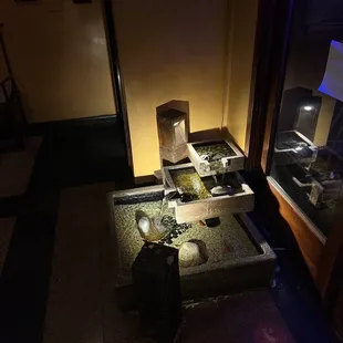 a table with food on it