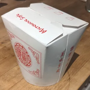 The container which the manager insisted had a number indicating size.