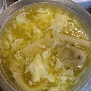 Egg drop wonton soup