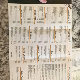 UPDATED MENU AS OF NOV.13,2017
