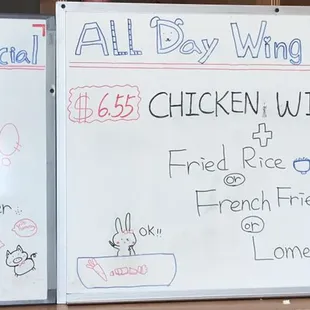 Weekly and combo specials