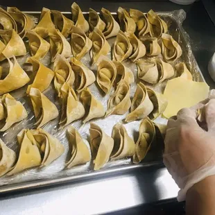 We&apos;re making wonton for you! Come get some delicious wonton soup !!!