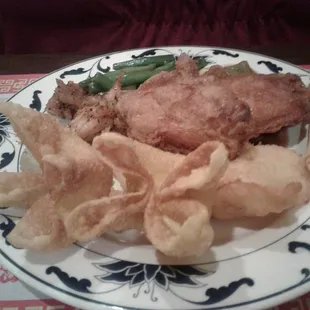 a plate of food on a table