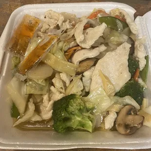 Chicken and mixed veggies