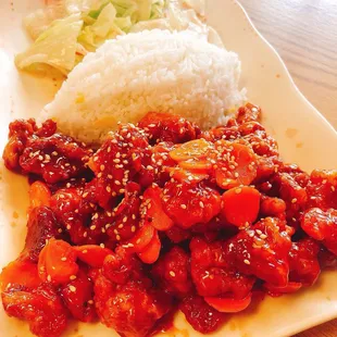 Honey sesame chicken!