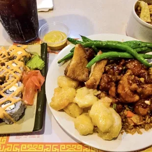 a plate of food on a table