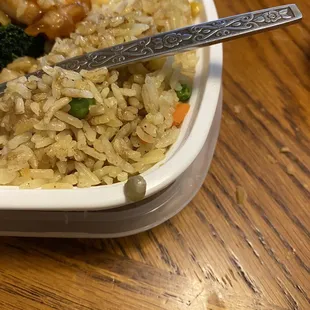 That's a rock on the corner of my meal! GROSS NEVER AGAIN!!!