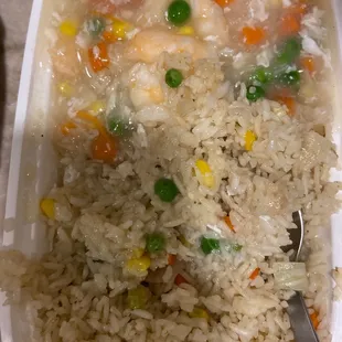 Shrimp w/C6. Shrimp with Lobster Sauce Combo Platter