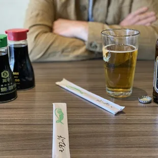 a person sitting at a table