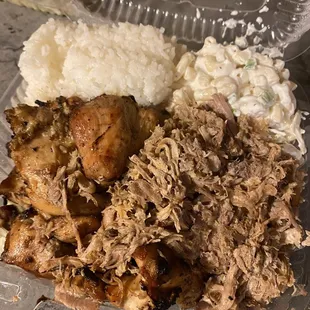 Combination Platter - kalua pig and teriyaki chicken