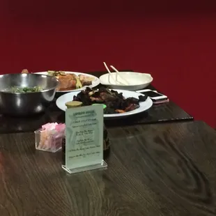 This is the food that the waitress and the chef were eating at the table right next to us as they were "serving" us. Not good...