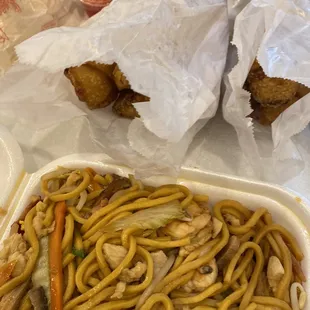 Shrimp an pork egg rolls