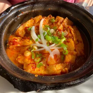 Claypot tofu - stewed with house special spicy sauce