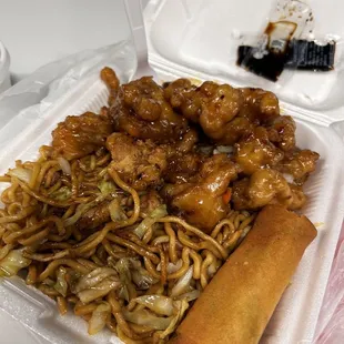 Garlic chicken combo is phenomenal. Noodles were perfect and full of chicken and veggies.