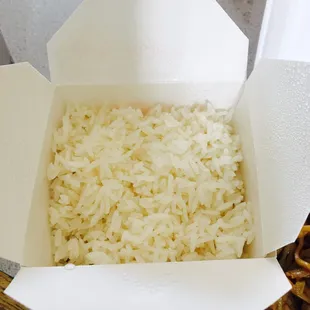 Side of steamed white rice