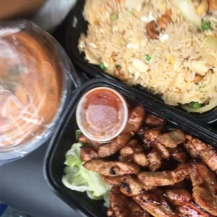 a meal in a plastic container