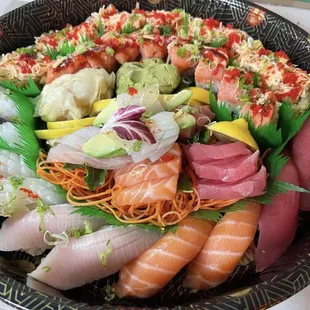 a bowl of sushi