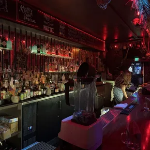 Behind the bar