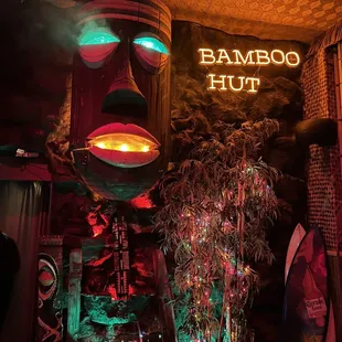 Tiki bar inside