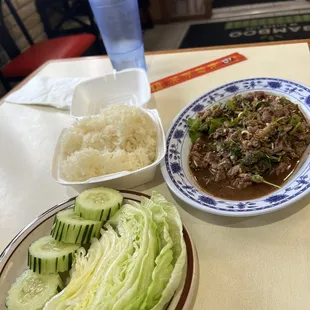 Larb Beef meal