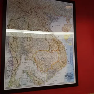 Although a new place, the map still depicts the 17th parallel as the border dividing North and South Vietnam.