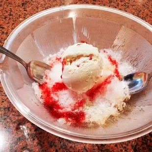 Complimentary ice cream