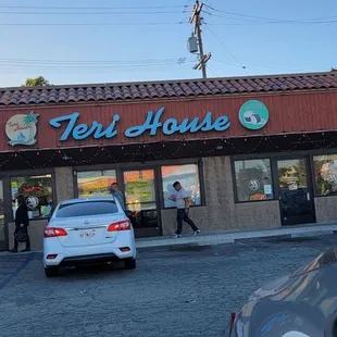 the front of the restaurant