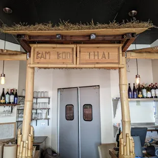 Inside the restaurant.