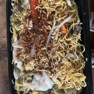Crispy Pad Thai with "extra" vegetables...somewhere
