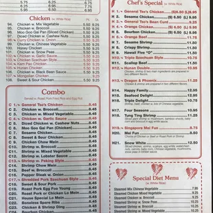 Combo and Chef&apos;s Special Menu: Most dishes can be made as a Combo!