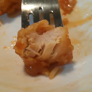 General Tso&apos;s chicken. Dark meat, but more meat in ratio to breading.